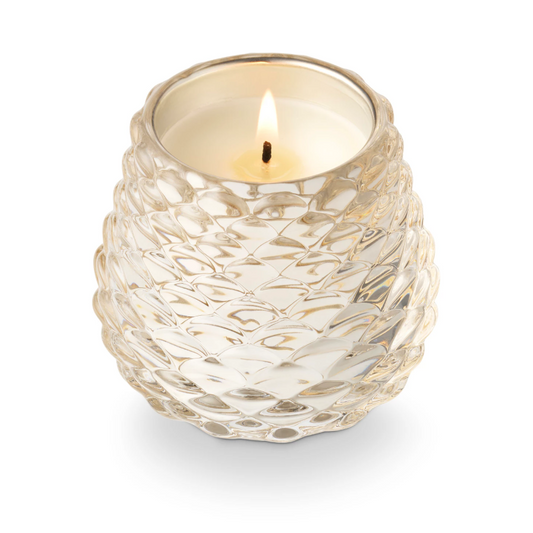 Winter White Pinecone Votive Candle
