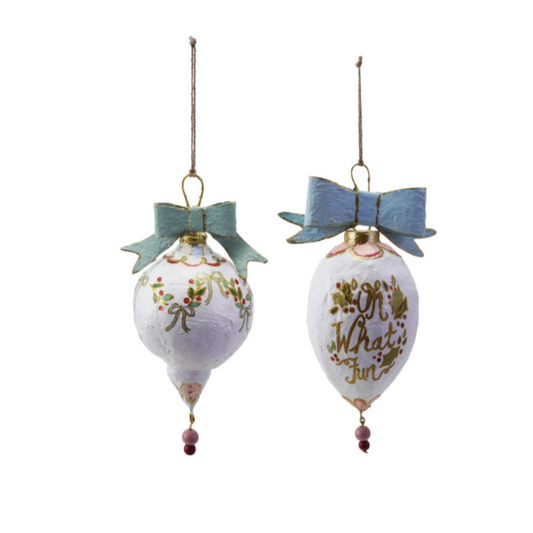 Hand-Painted Paper Mache Ornament