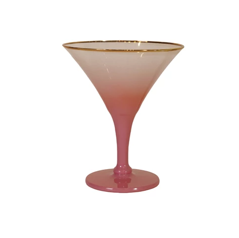 Pink / Gold Cocktail Glass