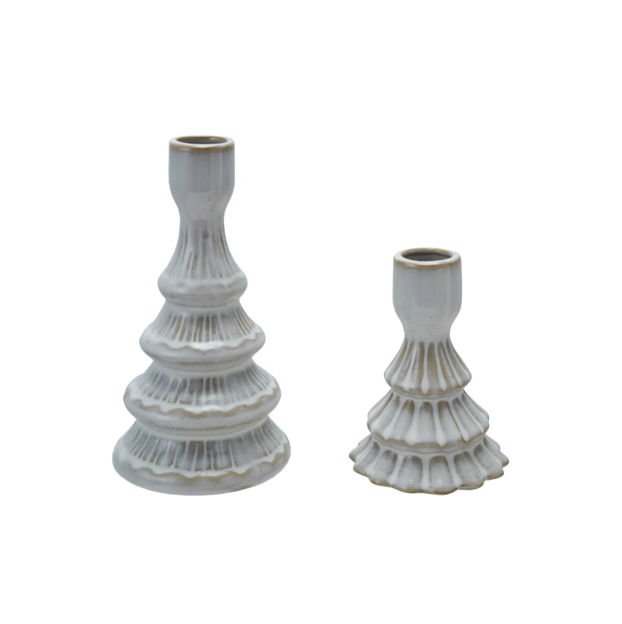 LG - Stoneware Tree Taper Holder