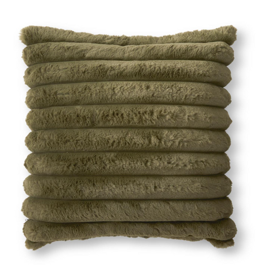 18" Green Vegan Fur Pillow