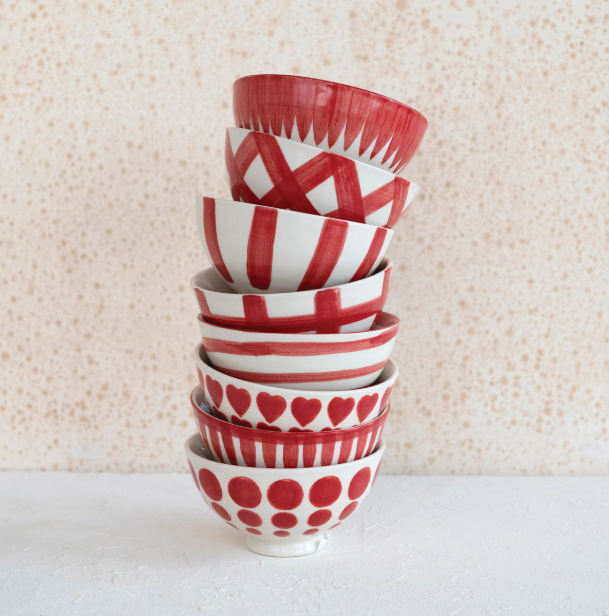 Hand-Painted Stoneware Bowl