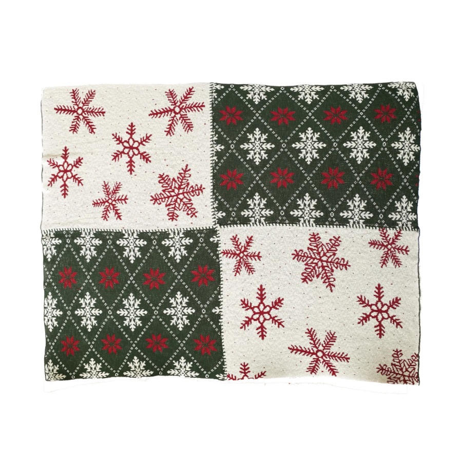 Snowflake Cotton Knit Throw