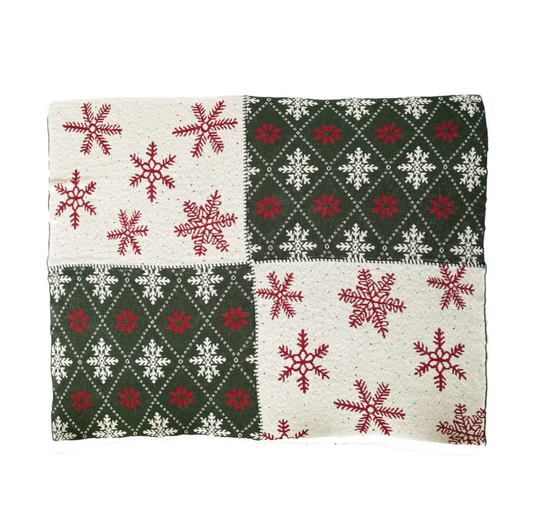 Snowflake Cotton Knit Throw