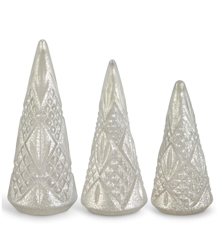 LG - Matte Silver Mercury Glass Tree