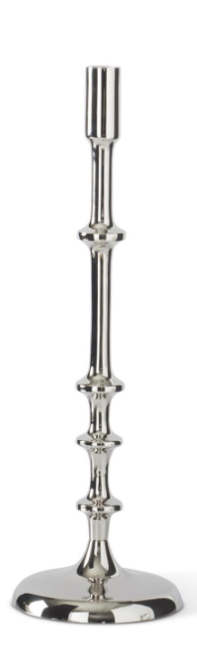 Silver Metal Taper Candle Holder