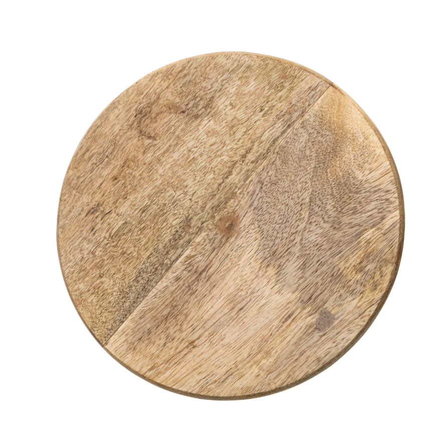 Hand-Carved Mango Wood Pedestal