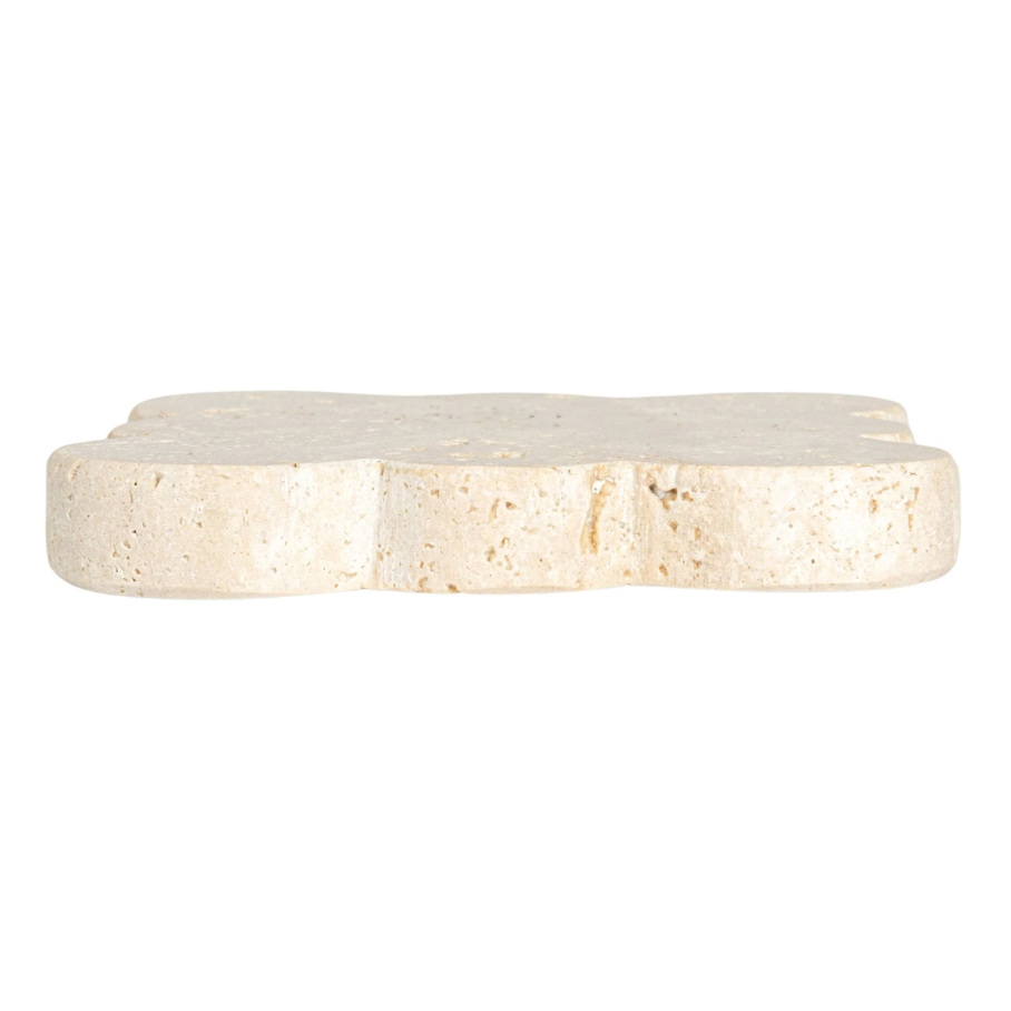 Scalloped Travertine Coasters - Set of 4