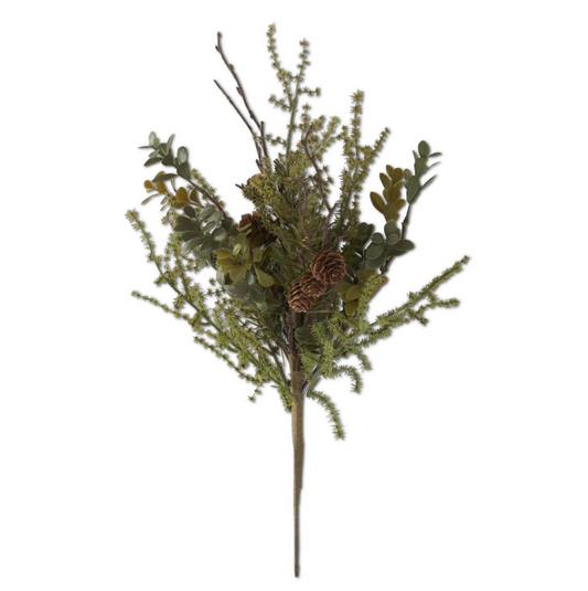 Mixed Pine Twig Mini Pinecone Bush