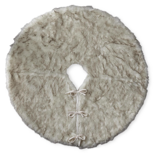 Cream Faux Fur Tree Skirt
