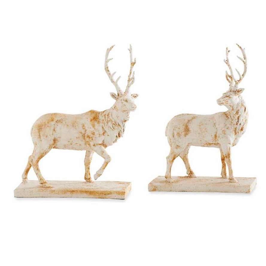Glitter & Rust Deer on Base - Leg Up