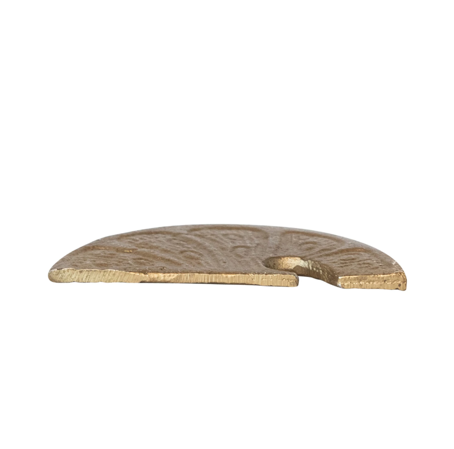 Antique Gold Metal Lemon Slice Bottle Opener