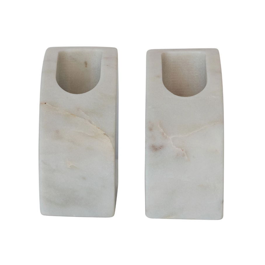 Marble Vase/Container Bookends - SET OF 2