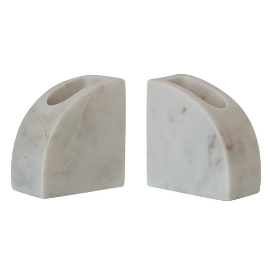 Marble Vase/Container Bookends - SET OF 2