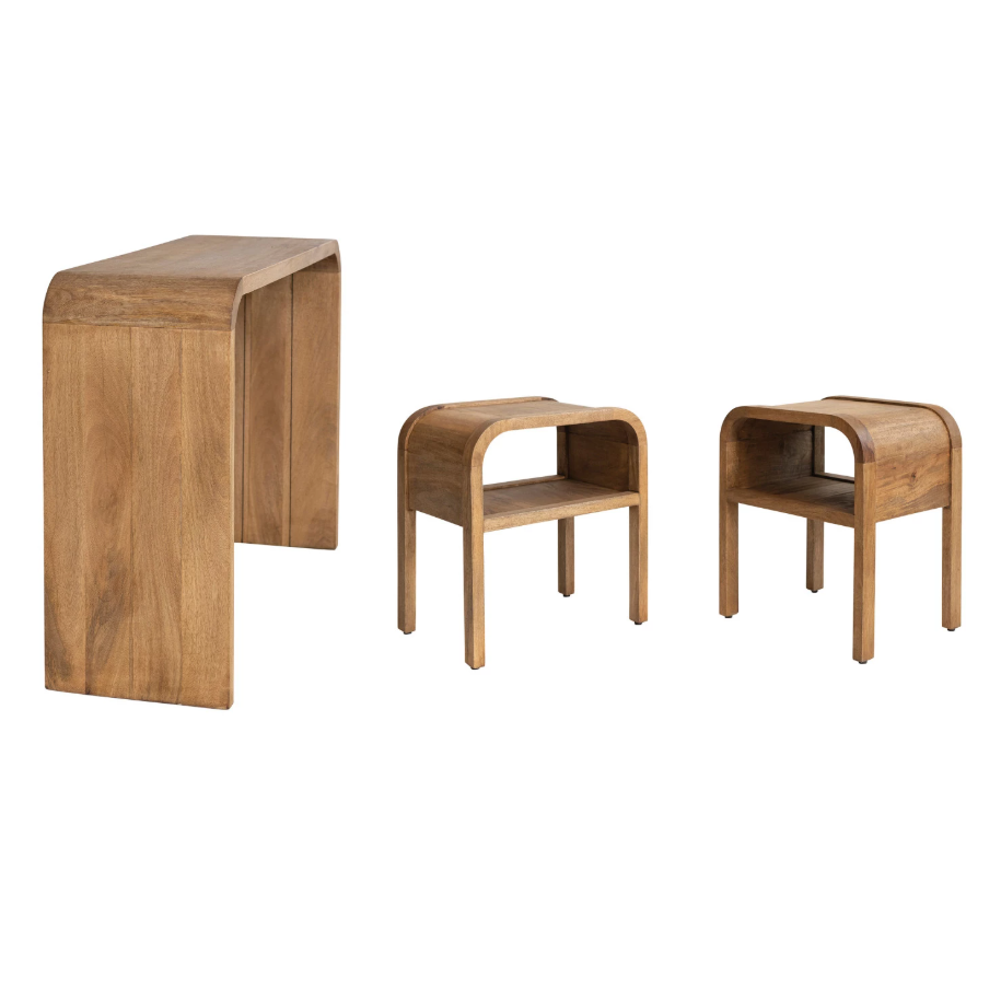 Waterfall Mango Wood Side Table