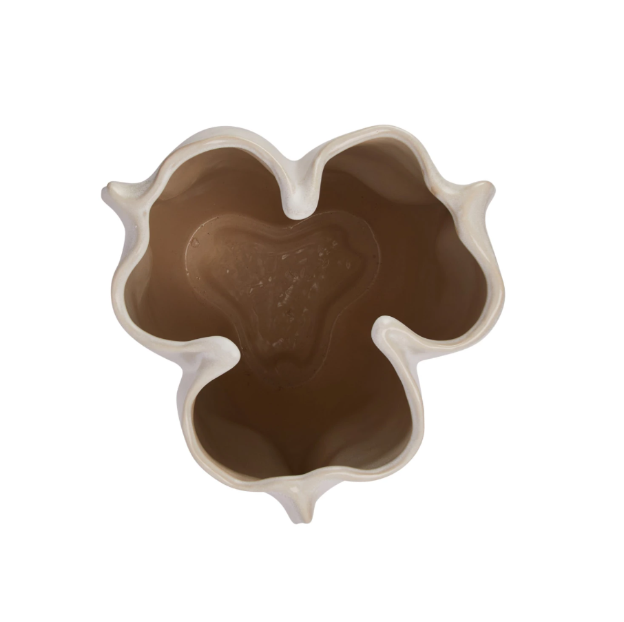 Matte Cream Organic Shaped Vase