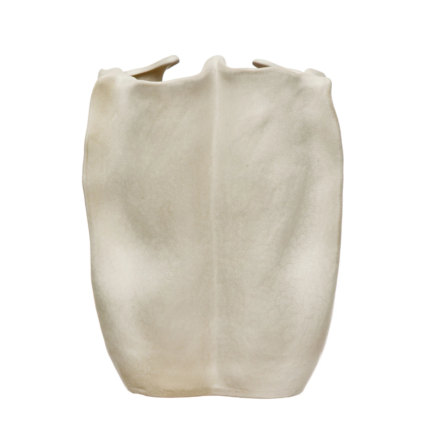 Matte Cream Organic Shaped Vase
