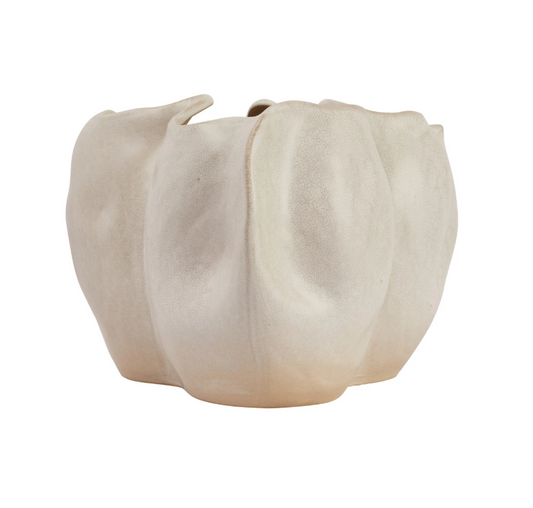 Matte Cream Organic Shaped Planter