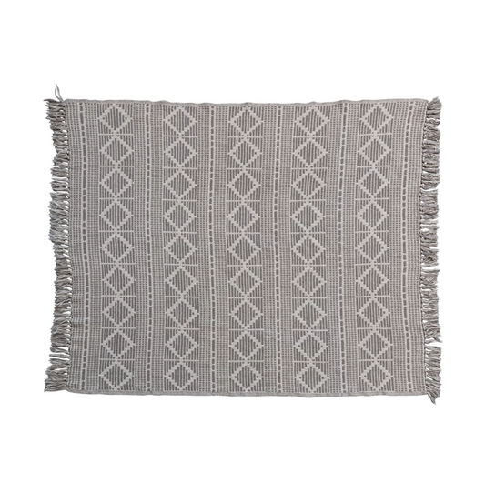 Diamond Cotton Jacquard Throw