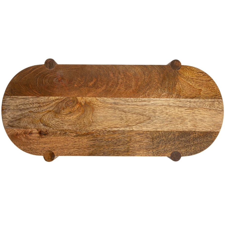 Mango Wood Footed Pedestal