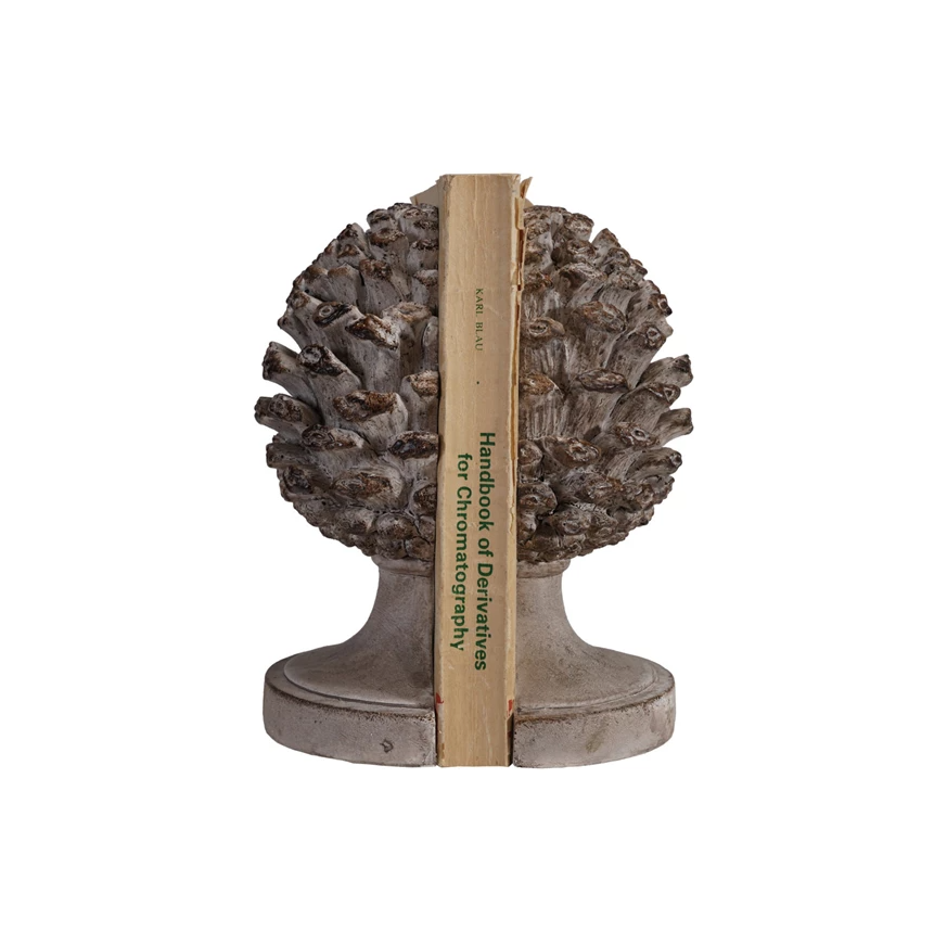 Pinecone Shaped Finial Bookend - SET OF 2