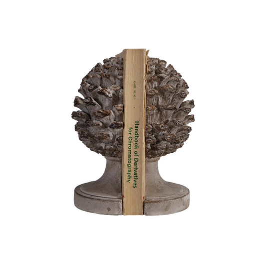 Pinecone Shaped Finial Bookend - SET OF 2