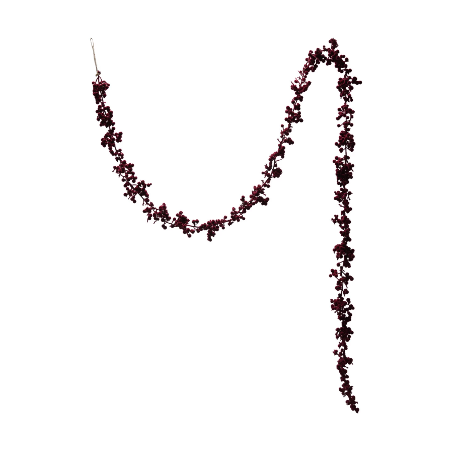 Burgundy Foam Ball Garland