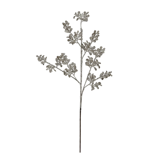 Champagne Glitter Leaf Pick