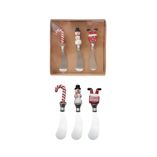 Set of 3 Holiday Canape Knives