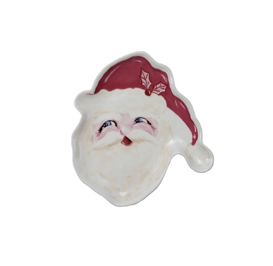 Stoneware Santa Shaped Plate