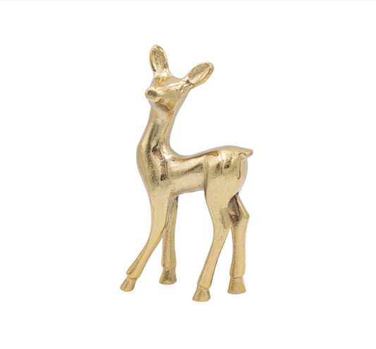 Gold Cast Aluminum Deer