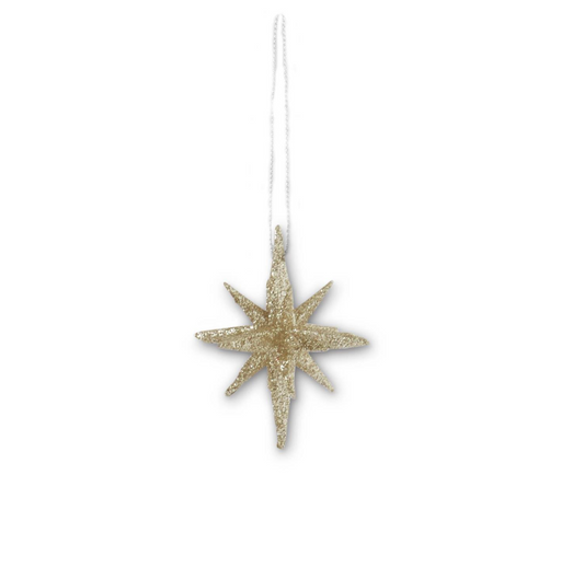 2.5" Champagne Glitter Star