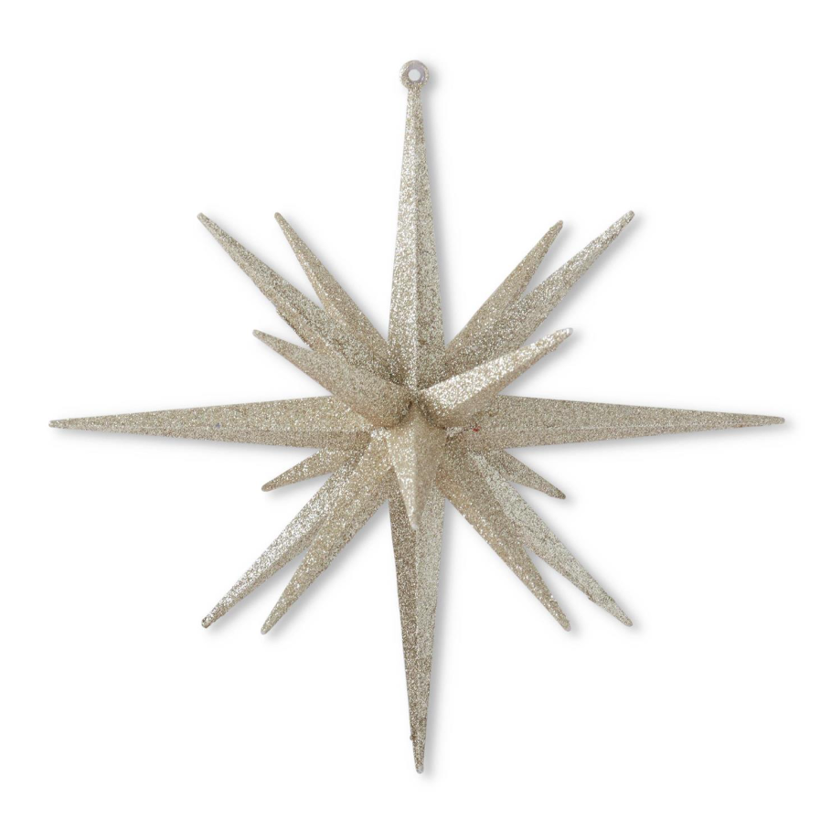 9" Champagne Glitter Star