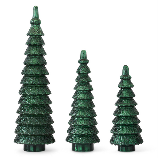 31.5" Green Glass Tree
