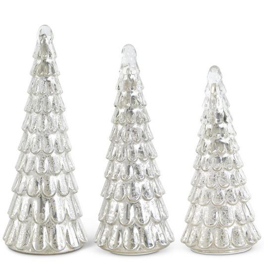 LG - Silver LED Mercury Glass Tree