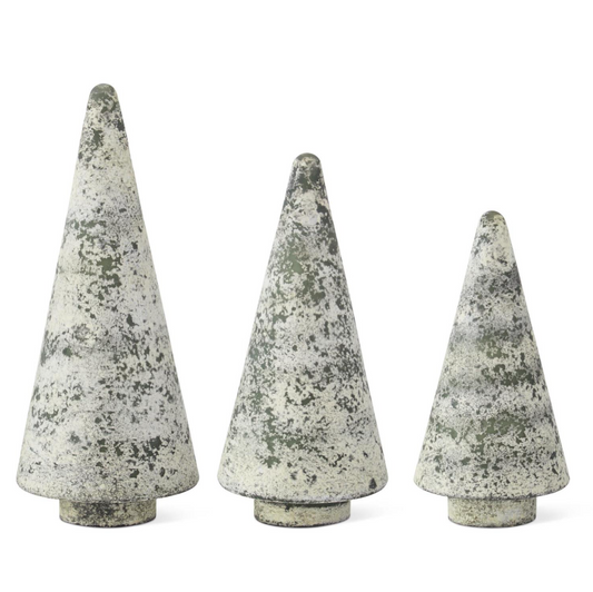 MD - Gr/Wh Speckled Glass Christmas Tree