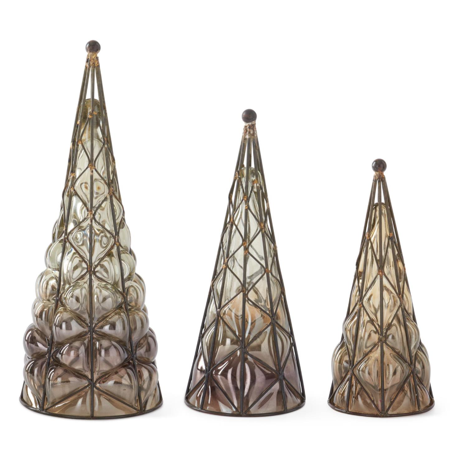 LG - Metallic Blown Glass Christmas Tree