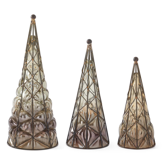 LG - Metallic Blown Glass Christmas Tree