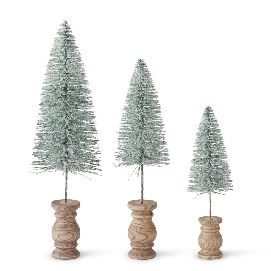 LG - Flocked Bottle Brush Tree on Bobbin
