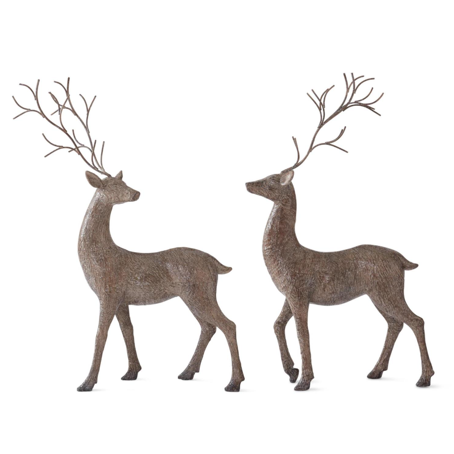Glittered Resin Woodgrain Deer - 2 STYLES