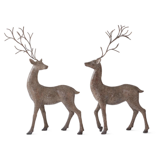 Glittered Resin Woodgrain Deer - 2 STYLES