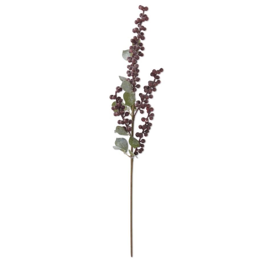 Frosted Burgundy Berry Stem