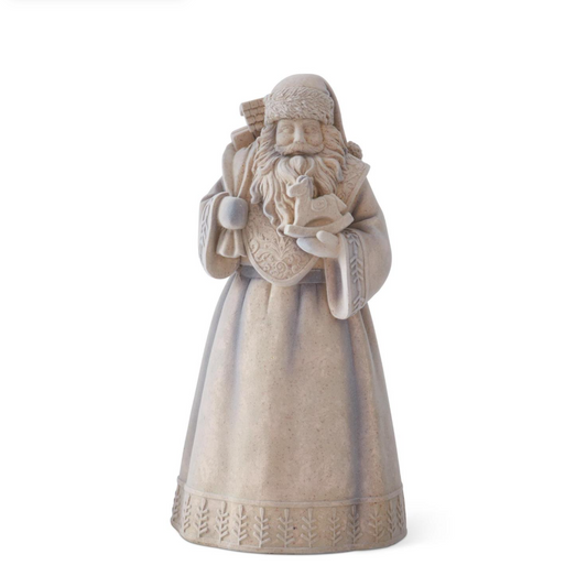 15.5" Gold Speckled Flocked Santa