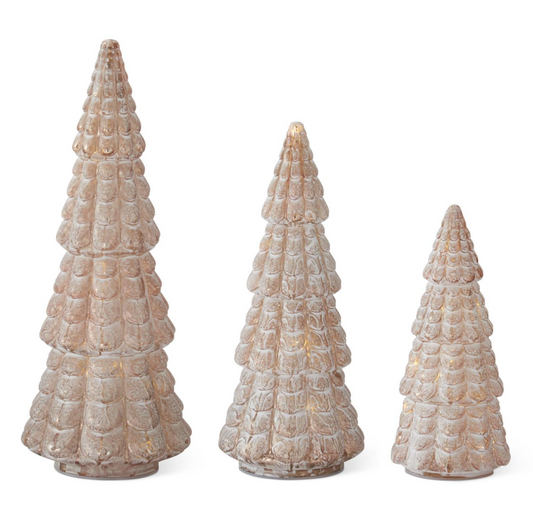 LG - Whitewashed Gold Ceramic LED Tree