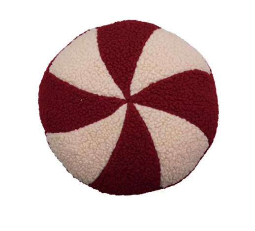 Faux Sherpa Peppermint Pillow