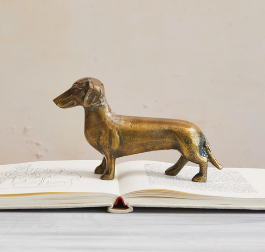 Antique Brass Dachshund