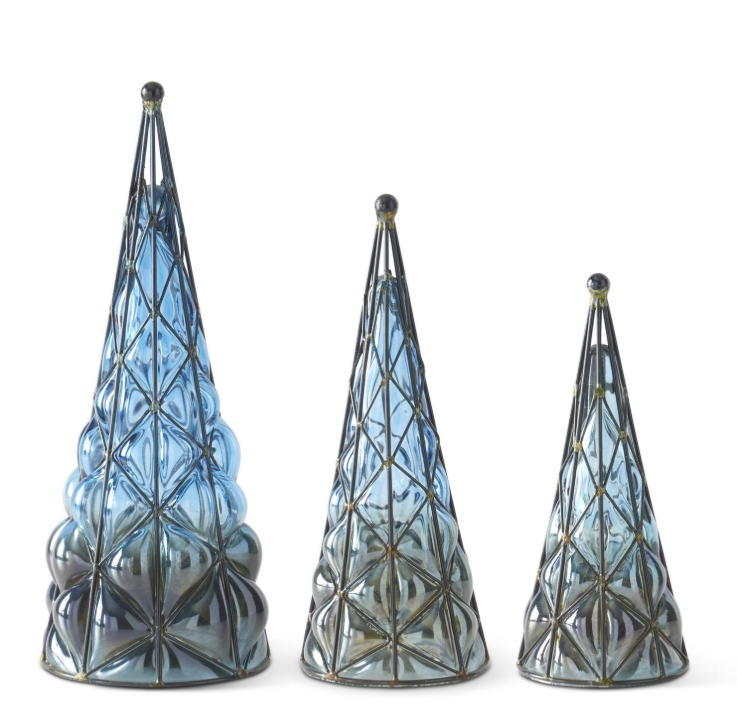 SM - Metallic Blown Glass Christmas Tree