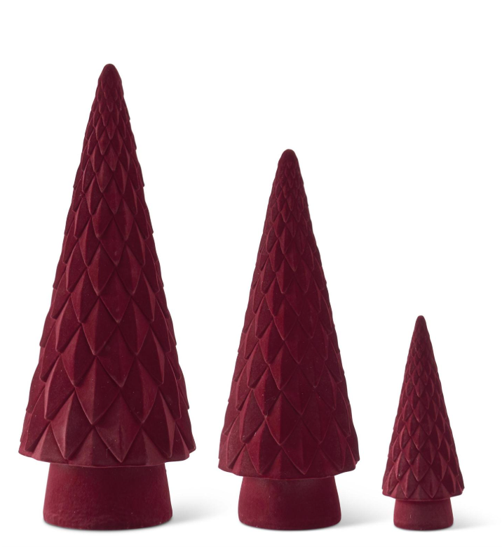 Burgundy Velvet Scallop Tree - SM