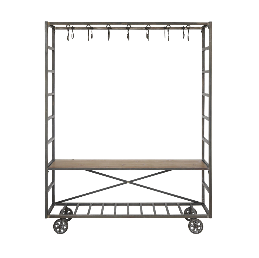 Metal Cart/Bench w/ Hooks