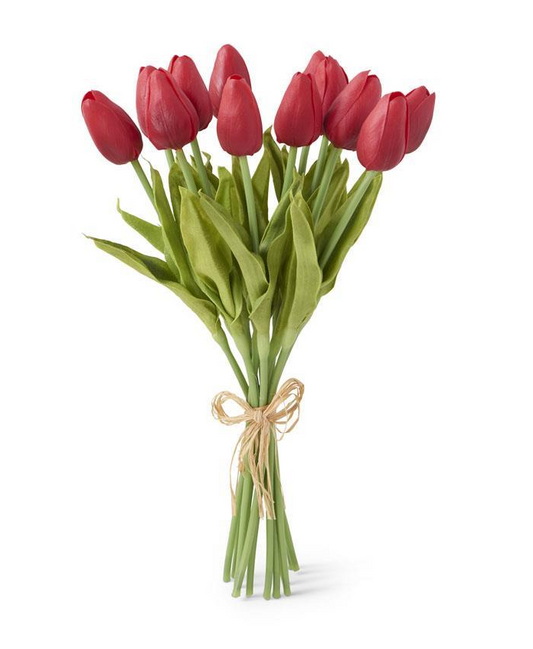 13" Red Real Touch Mini Tulip Bundle